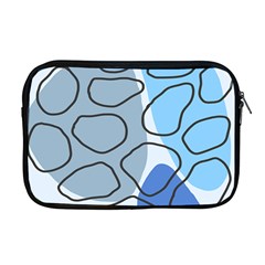 Boho Blue Deep Blue Artwork Apple Macbook Pro 17  Zipper Case by Cemarart