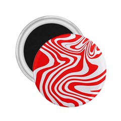 Red White Background Swirl Playful 2 25  Magnets