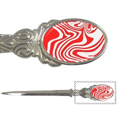 Red White Background Swirl Playful Letter Opener