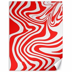 Red White Background Swirl Playful Canvas 18  X 24 