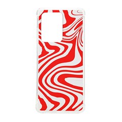 Red White Background Swirl Playful Samsung Galaxy S20 Ultra 6 9 Inch Tpu Uv Case by Cemarart