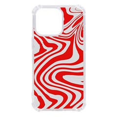 Red White Background Swirl Playful Iphone 13 Pro Tpu Uv Print Case by Cemarart