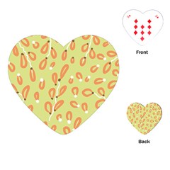 Pattern Leaves Print Background Playing Cards Single Design (heart)