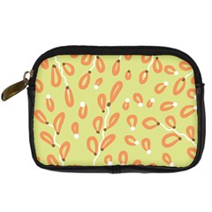 Pattern Leaves Print Background Digital Camera Leather Case