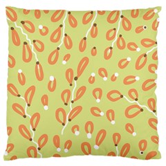 Pattern Leaves Print Background Standard Premium Plush Fleece Cushion Case (two Sides)