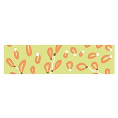 Pattern Leaves Print Background Oblong Satin Scarf (16  X 60 )