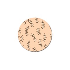 Leaves Plants Dots Pattern Golf Ball Marker