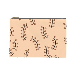 Leaves Plants Dots Pattern Cosmetic Bag (large)