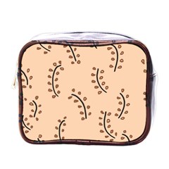 Leaves Plants Dots Pattern Mini Toiletries Bag (one Side)