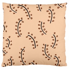 Leaves Plants Dots Pattern Large Cushion Case (one Side)