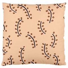 Leaves Plants Dots Pattern Large Cushion Case (two Sides)