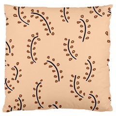 Leaves Plants Dots Pattern Standard Premium Plush Fleece Cushion Case (one Side)