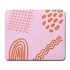 Elements Scribbles Wiggly Lines Retro Vintage Large Mousepad