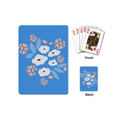 Doodle Flowers Leaves Plant Design Playing Cards Single Design (mini)