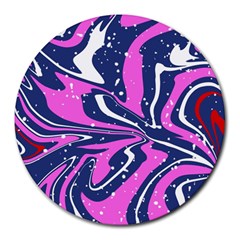 Texture Multicolour Grunge Round Mousepad