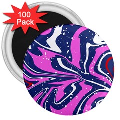 Texture Multicolour Grunge 3  Magnets (100 Pack)