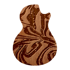 Texture Multicolour Grunge Guitar Shape Wood Guitar Pick Holder Case And Picks Set by Cemarart