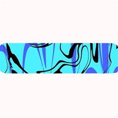 Mint Background Swirl Blue Black Large Bar Mat