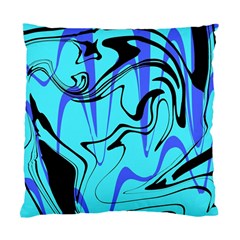 Mint Background Swirl Blue Black Standard Cushion Case (one Side)