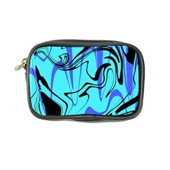 Mint Background Swirl Blue Black Coin Purse