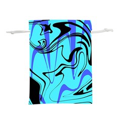 Mint Background Swirl Blue Black Lightweight Drawstring Pouch (s) by Cemarart