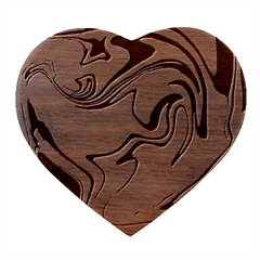 Mint Background Swirl Blue Black Heart Wood Jewelry Box by Cemarart