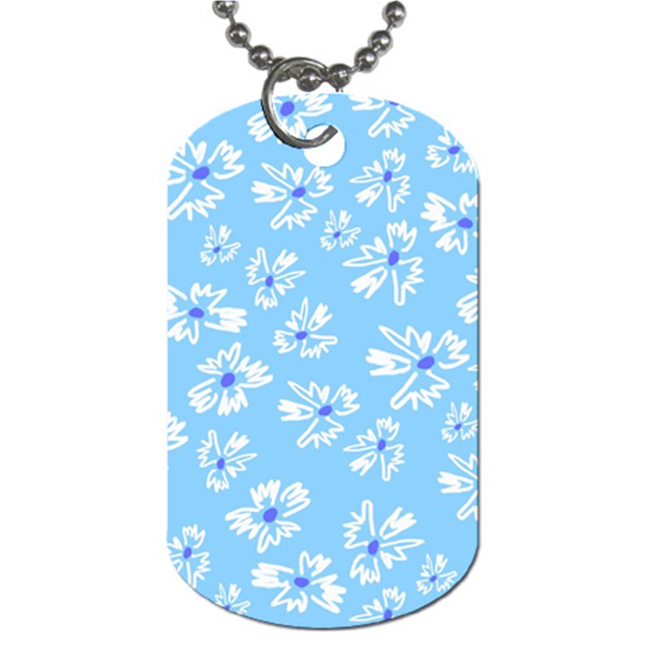 Flowers Pattern Print Floral Cute Dog Tag (Two Sides)
