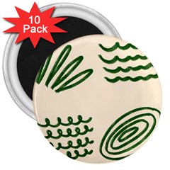 Elements Scribbles Wiggly Lines 3  Magnets (10 Pack) 