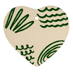 Elements Scribbles Wiggly Lines Heart Ornament (two Sides)