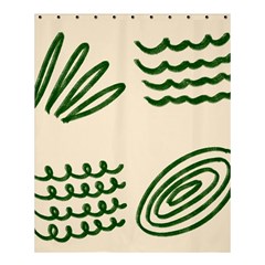 Elements Scribbles Wiggly Lines Shower Curtain 60  X 72  (medium) 