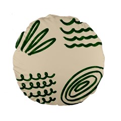 Elements Scribbles Wiggly Lines Standard 15  Premium Round Cushions