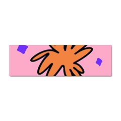 Doodle Flower Sparkles Orange Pink Sticker (bumper)
