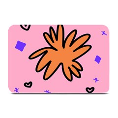 Doodle Flower Sparkles Orange Pink Plate Mats