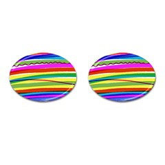 Print Ink Colorful Background Cufflinks (oval)