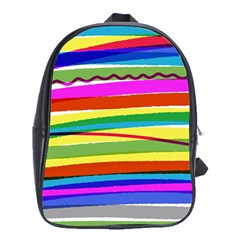 Print Ink Colorful Background School Bag (xl)