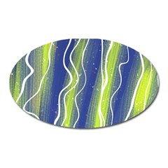 Texture Multicolour Gradient Grunge Oval Magnet