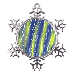 Texture Multicolour Gradient Grunge Metal Large Snowflake Ornament by Cemarart