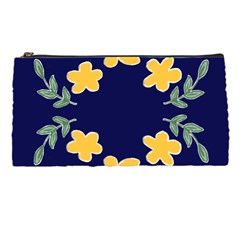 Doodle Flower Leaves Plant Design Pencil Case