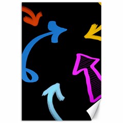 Colorful Arrows Kids Pointer Canvas 24  X 36 