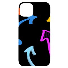 Colorful Arrows Kids Pointer Iphone 14 Plus Black Uv Print Case by Cemarart