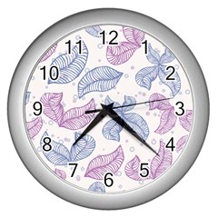 Blob Gradient Blur Scatter Wall Clock (silver)