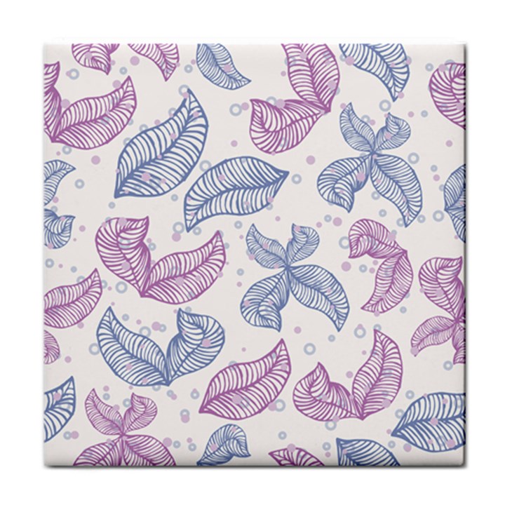 Leaves Line Art Background Face Towel