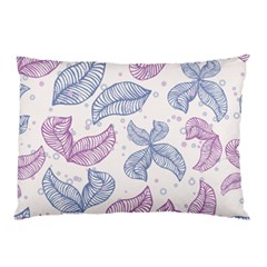 Leaves Line Art Background Pillow Case by Cemarart