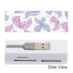 Leaves Line Art Background Memory Card Reader (stick)