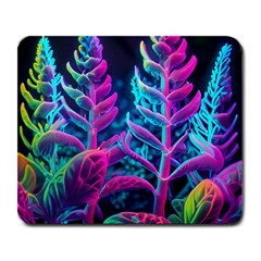 Spring Flower Neon Wallpaper Large Mousepad