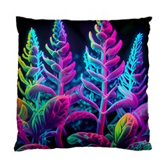 Spring Flower Neon Wallpaper Standard Cushion Case (one Side)