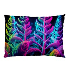 Spring Flower Neon Wallpaper Pillow Case (two Sides)