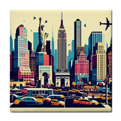 Skyscrapers City Usa Tile Coaster