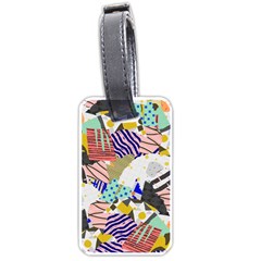 Digital Paper Scrapbooking Abstract Luggage Tag (one Side)