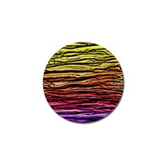 Rainbow Wood Digital Paper Pattern Golf Ball Marker (4 Pack)